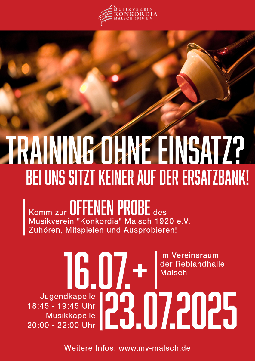 Offene Probe Flyer 16.+23.07.2025